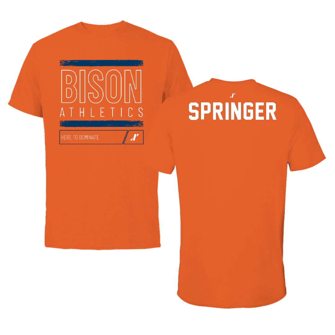 Bucknell University Wrestling Orange Dominate Tee - Nolan Springer