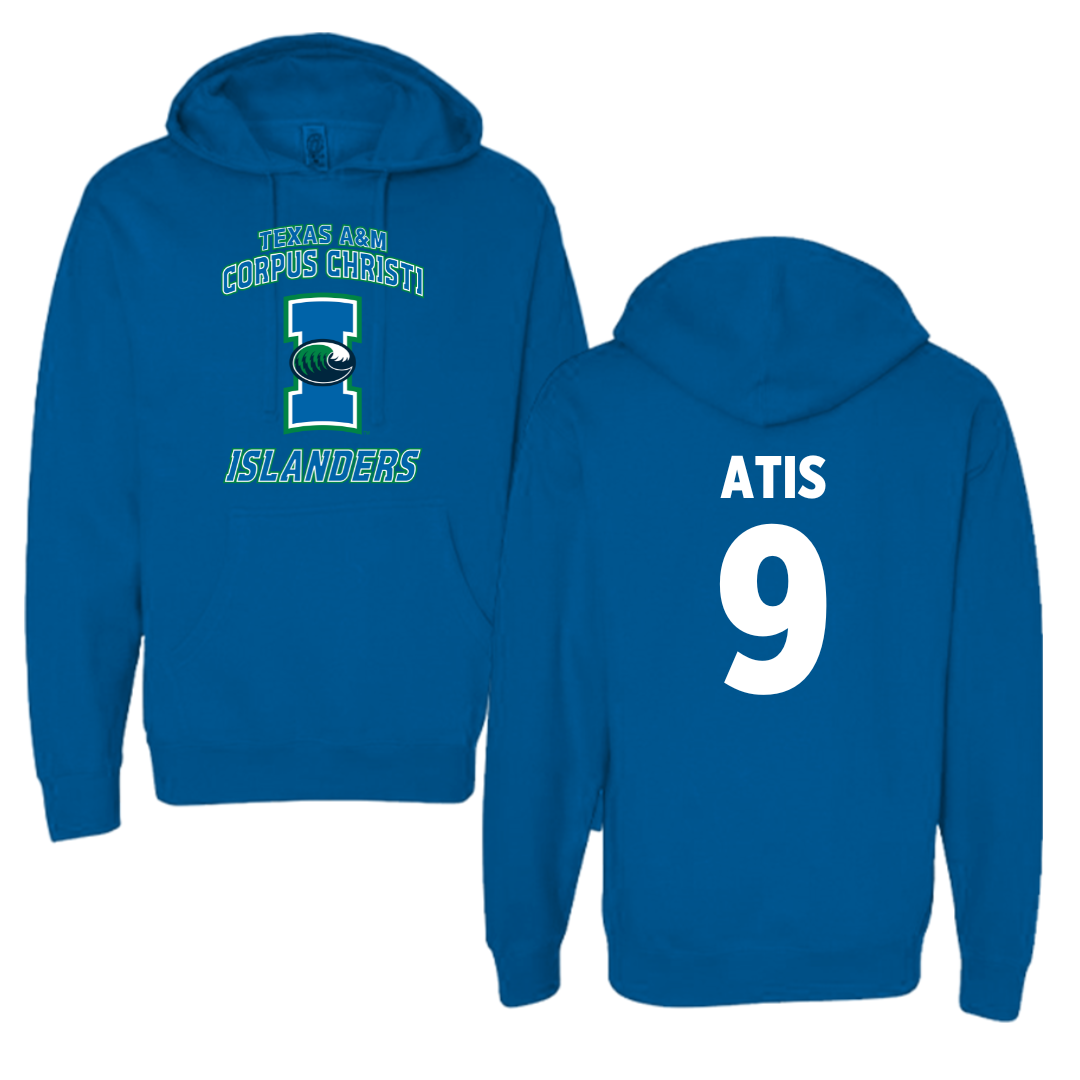 Texas A&M University-Corpus Christi Soccer Blue Hoodie - #9 Mai-Lisa Atis