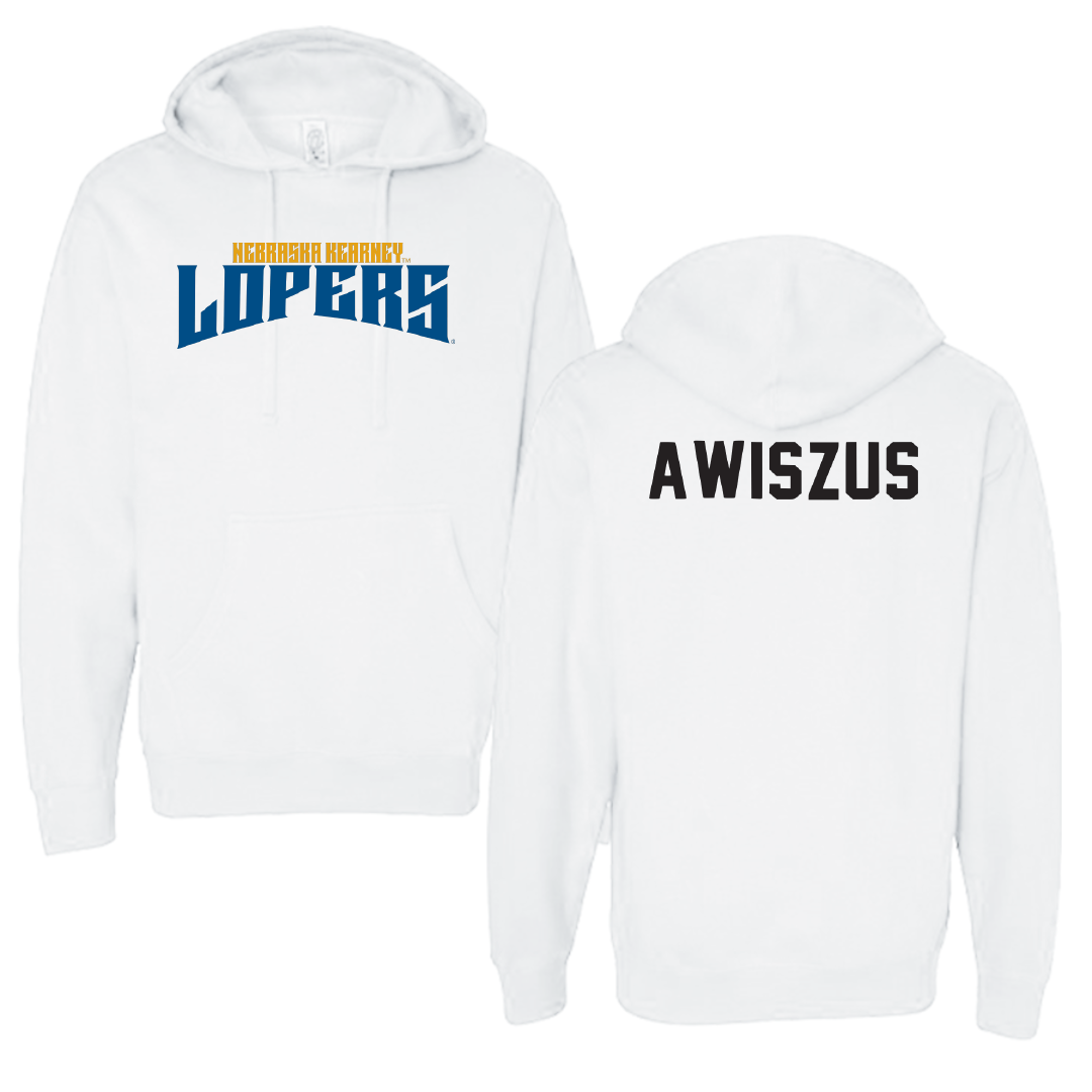University of Nebraska at Kearney Wrestling White Classic Hoodie - Jacob Awiszus