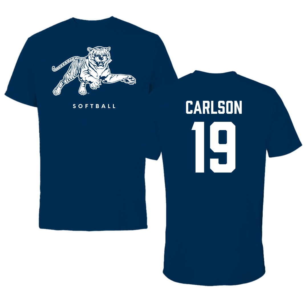 Jackson State University Softball Navy Tee - #19 Kristina Carlson