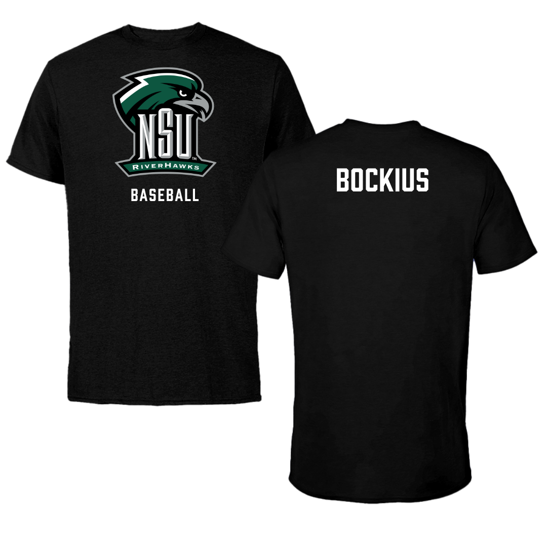 Northeastern State University Baseball Black NSU Performance Tee - Brazen Bockius