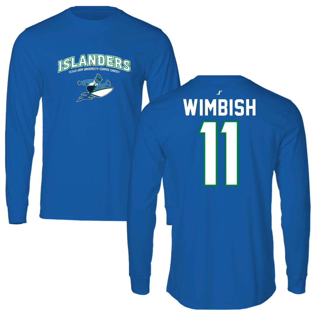 Texas A&M University-Corpus Christi Soccer Blue General Long Sleeve - #11 Vanessa Wimbish
