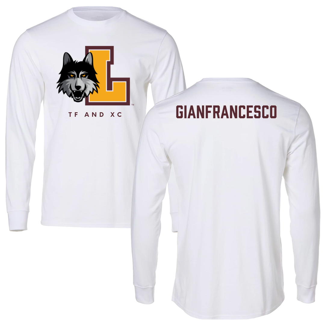 Loyola University-Chicago TF and XC White Mascot Long Sleeve - Mia Gianfrancesco