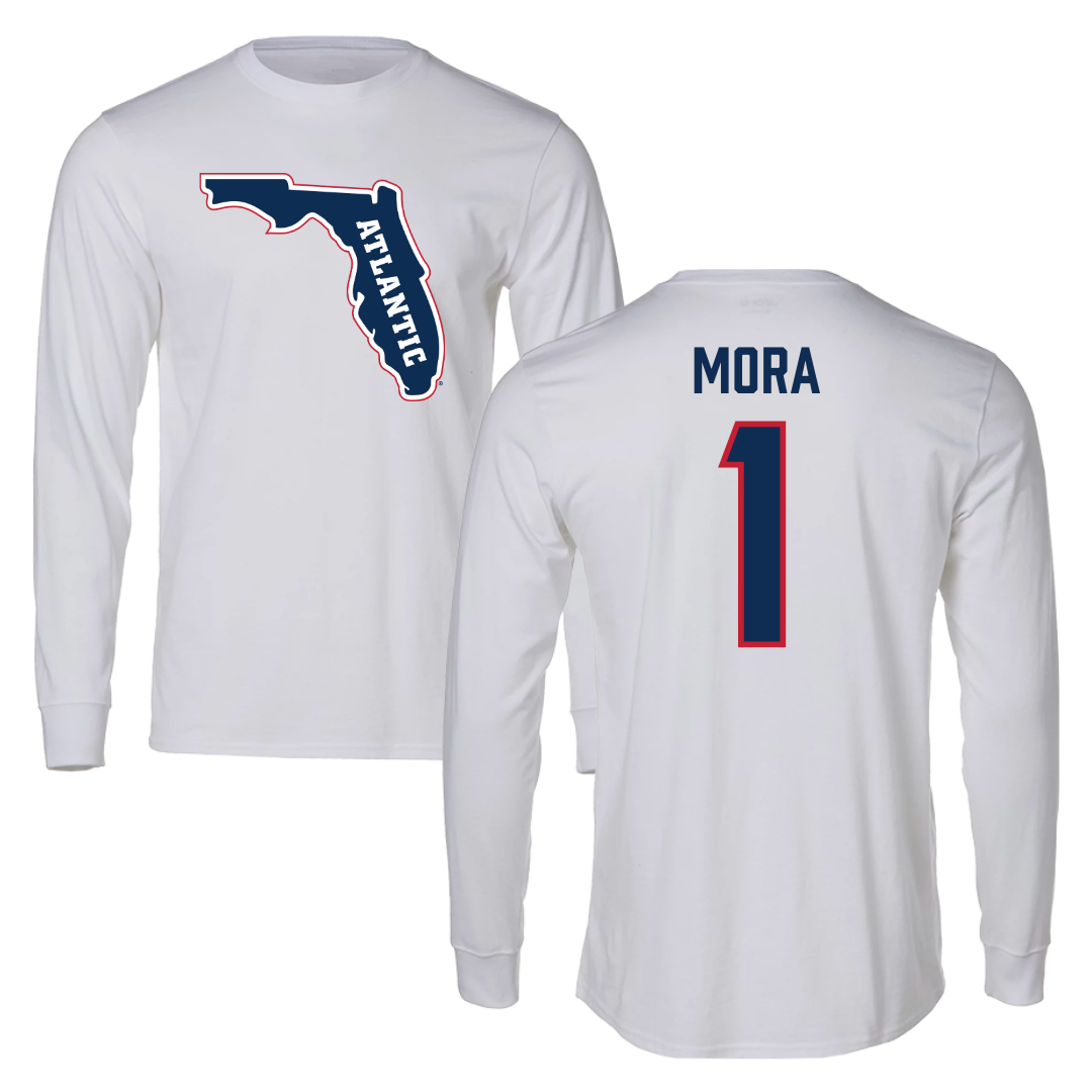 Florida Atlantic University Softball White Long Sleeve - #1 Jesiana Mora