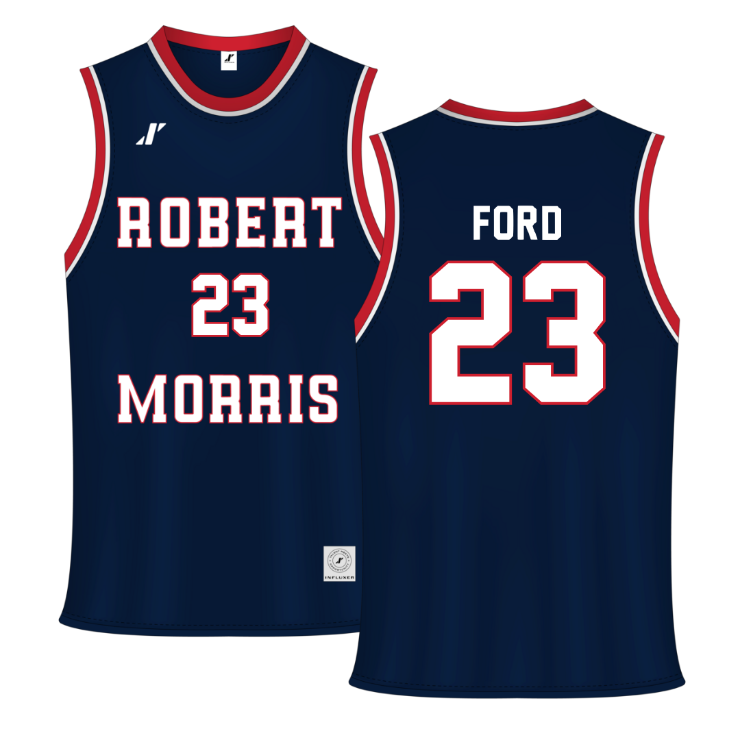 Robert Morris University Navy RMU Basketball Jersey - #23 Chris Ford