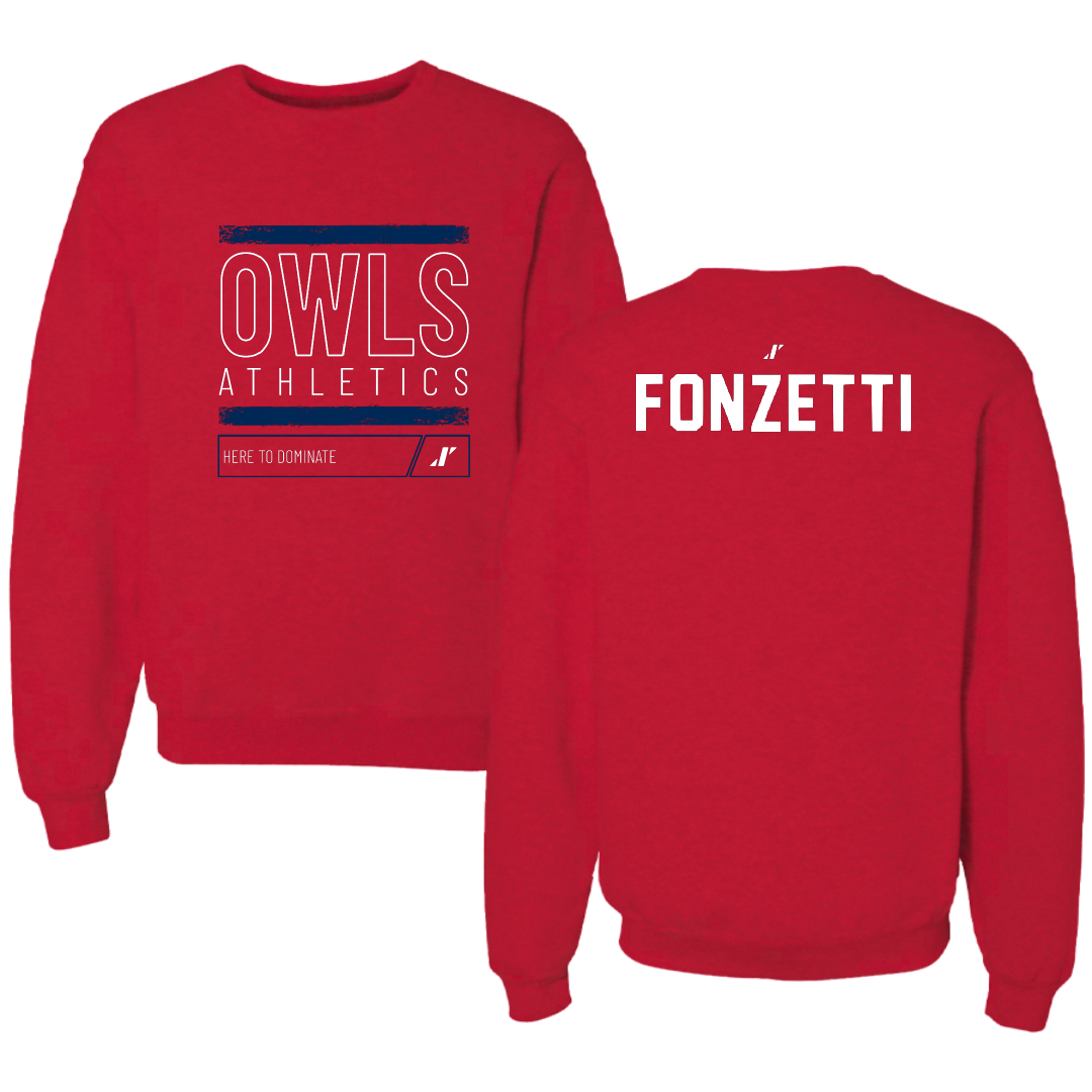 Florida Atlantic University Cheer Red Dominate Crewneck - Natalia Fonzetti