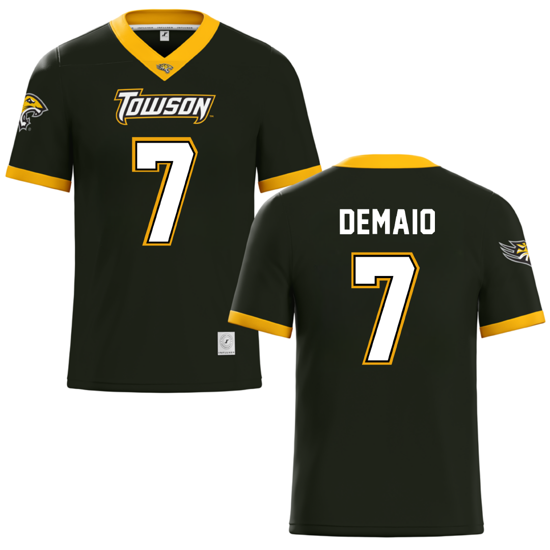 Towson University Black Lacrosse Jersey - #7 Luca DeMaio