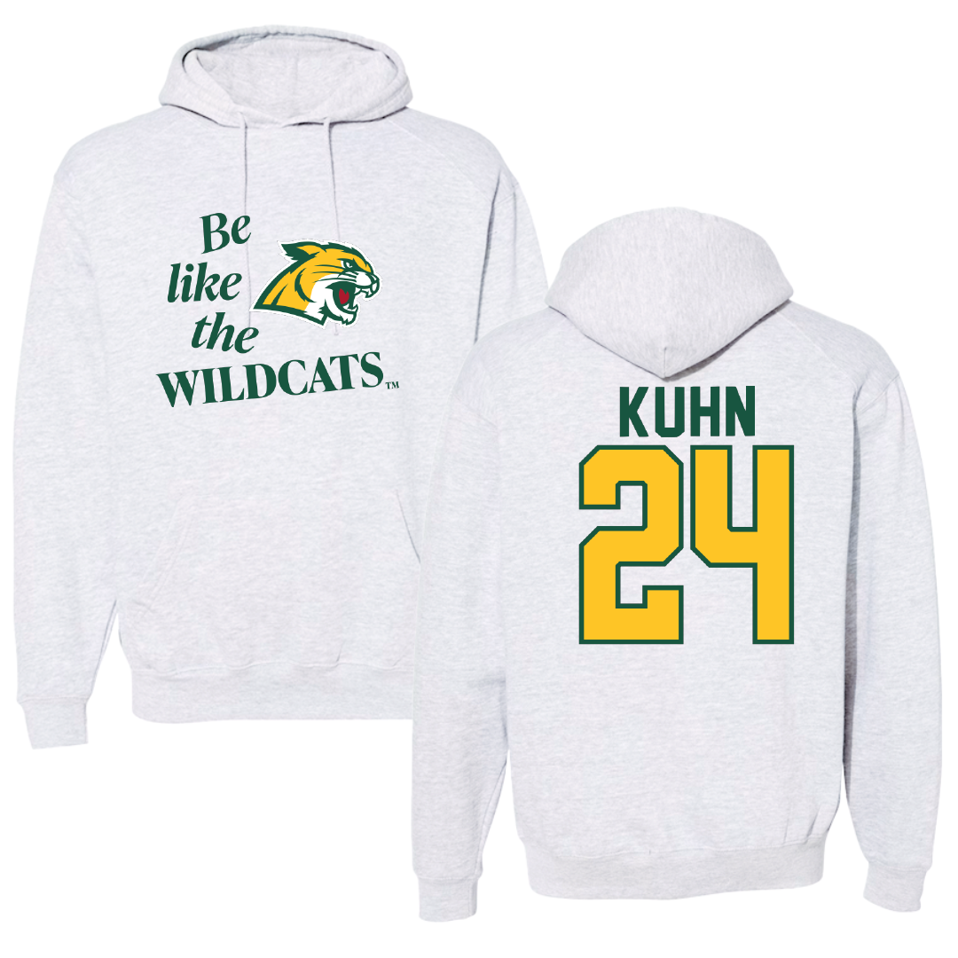 Northern Michigan University Basketball Light Gray Be Like Us Hoodie - #24 Makaylee Kuhn