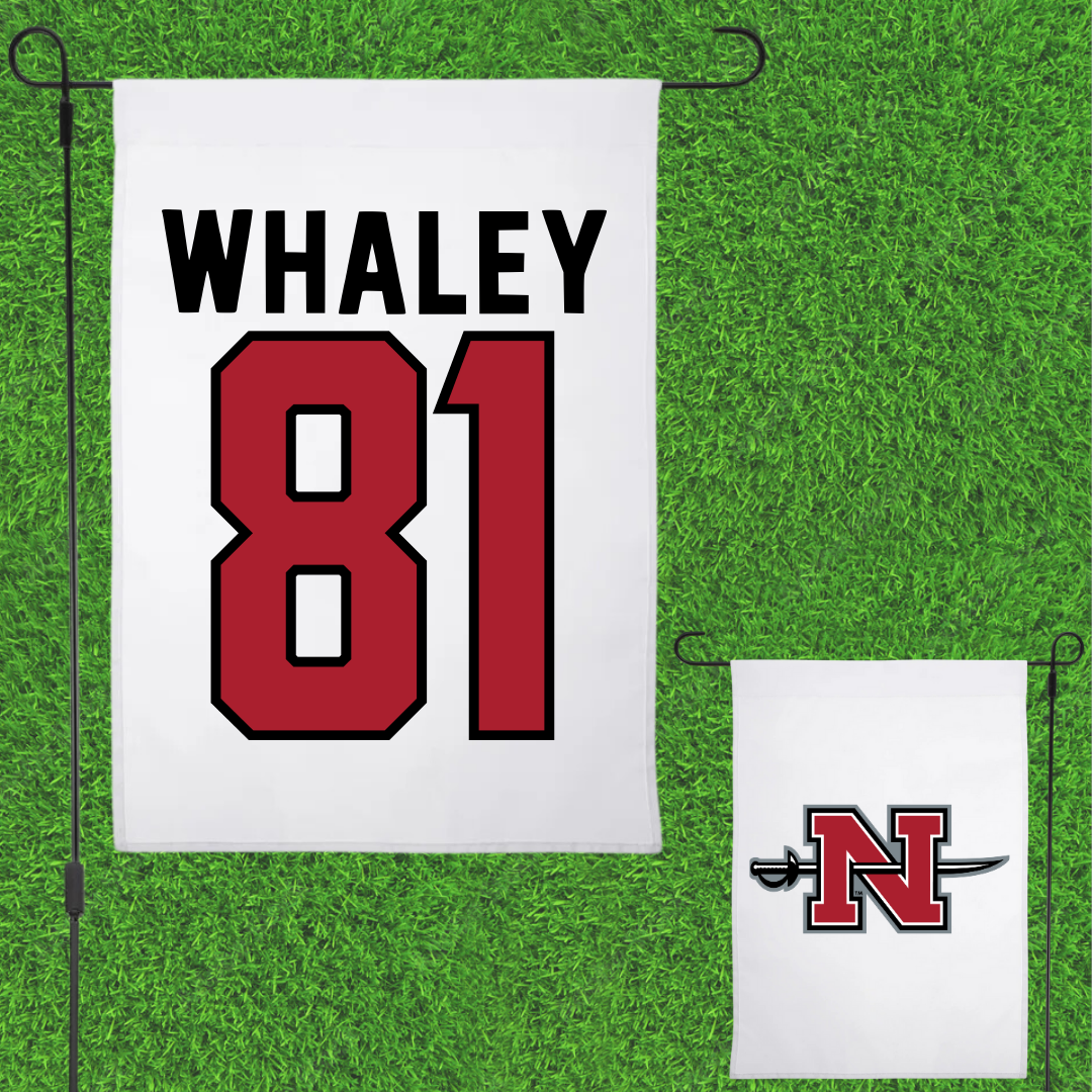 Nicholls State University Football White Garden Flag - #81 Treylin Whaley