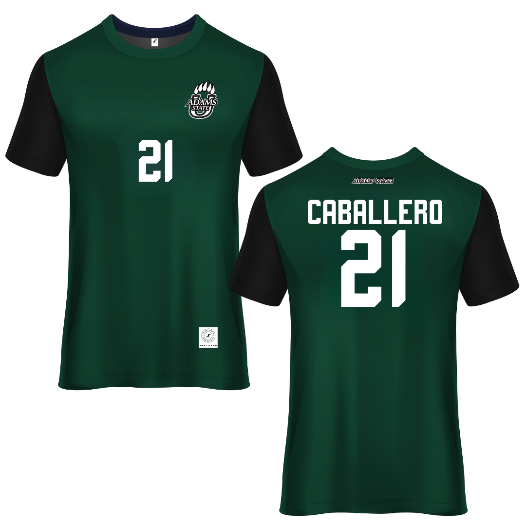 Adams State University Green Soccer Jersey - #21 Karlee Caballero