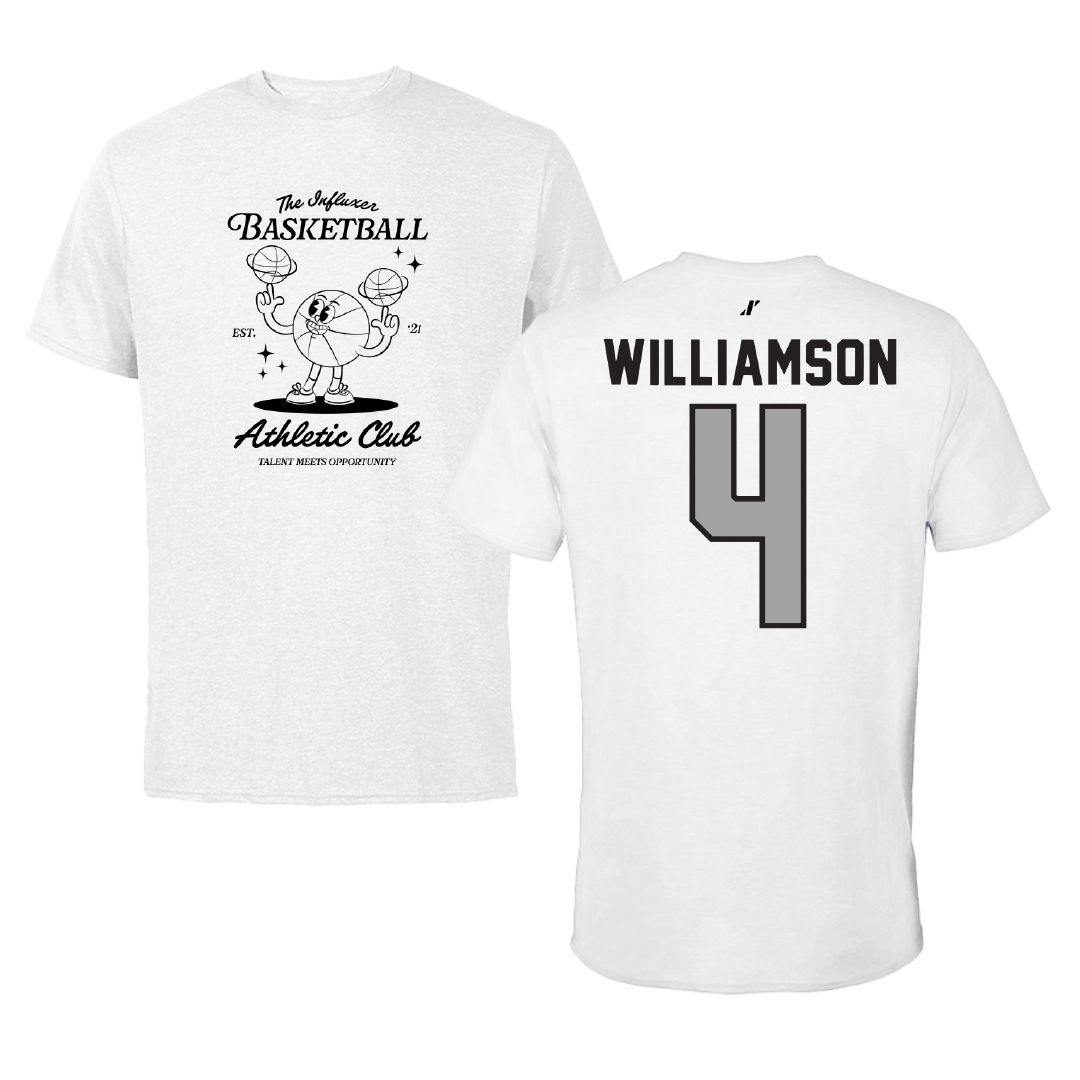 Basketball White Influxer Athletic Club Tee - #4 Dylan Williamson
