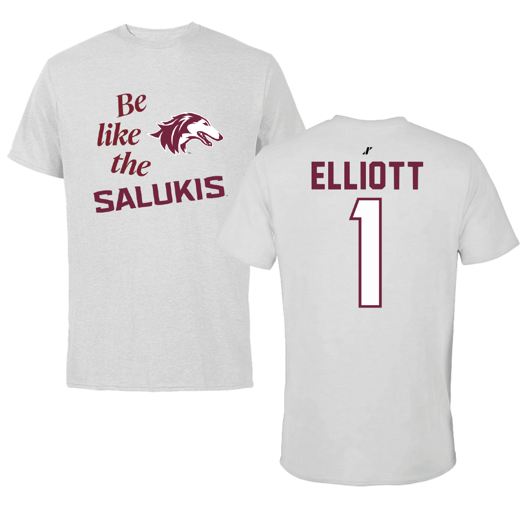 Southern Illinois University at Carbondale Football Light Gray Be Like Us Tee - #1 Romeir Elliott