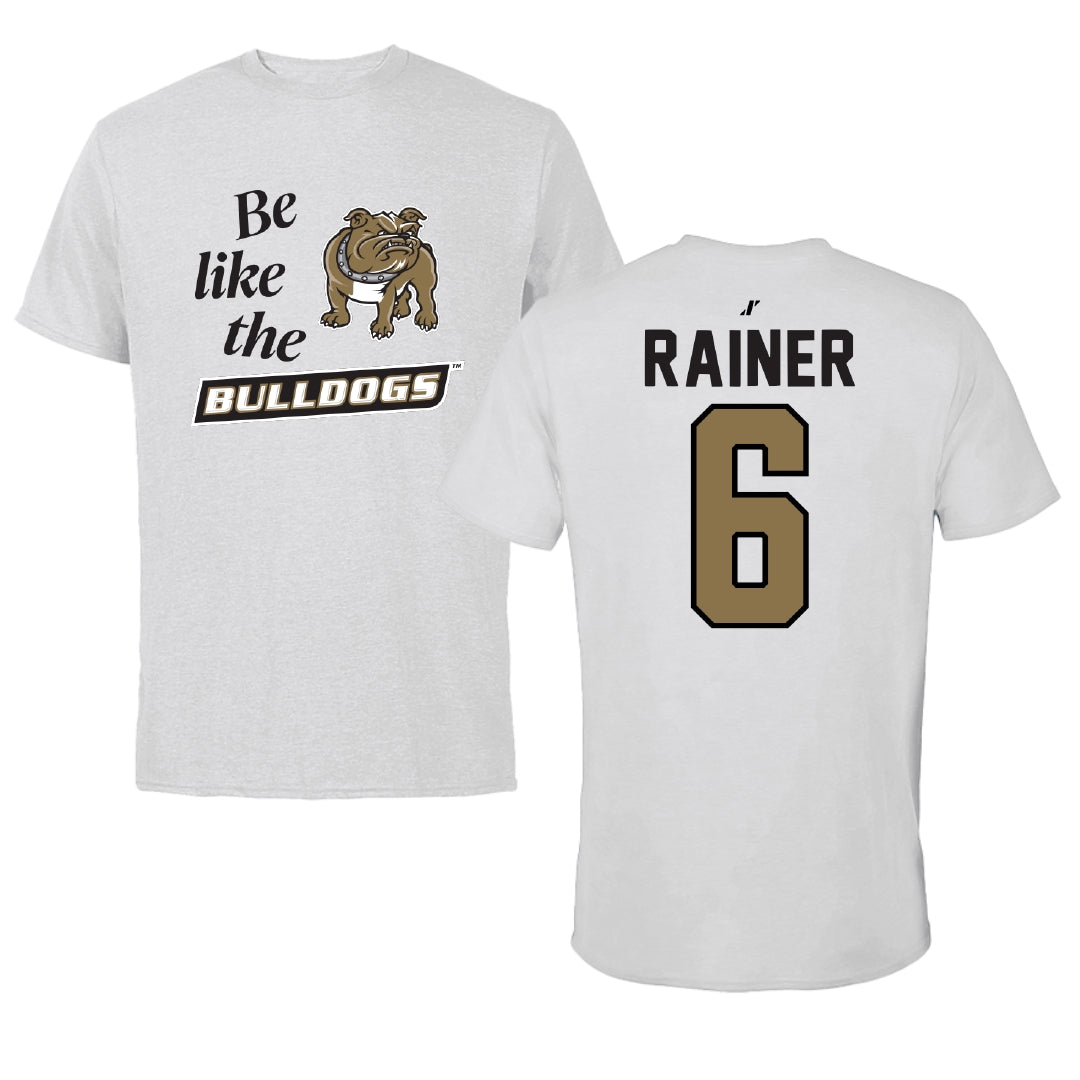 Bryant University Softball Light Gray Be Like Us Tee - #6 Amira Rainer