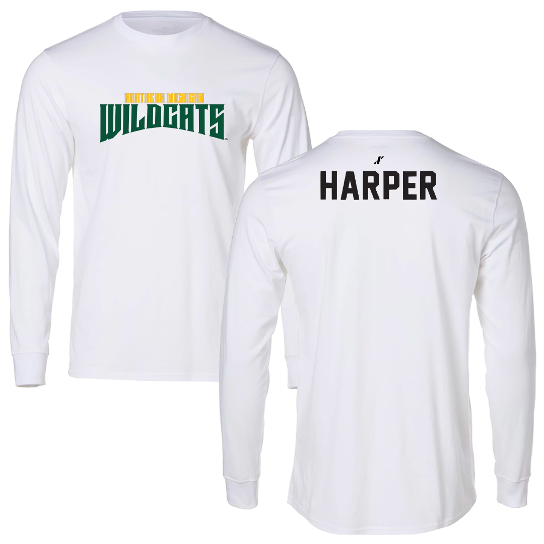 Northern Michigan University TF and XC White Classic Long Sleeve - Beverly Harper