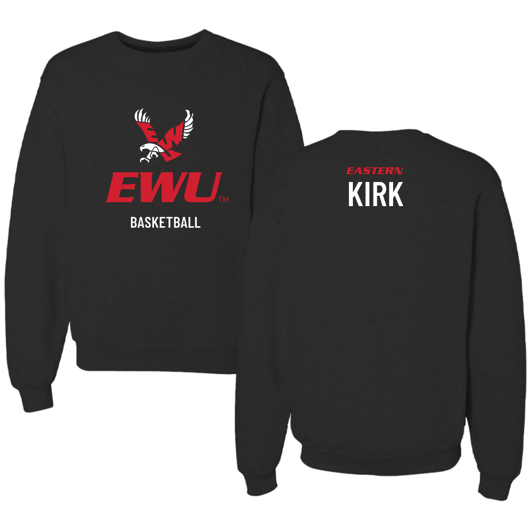 Eastern Washington University Basketball Black EWU Crewneck - Paris Kirk