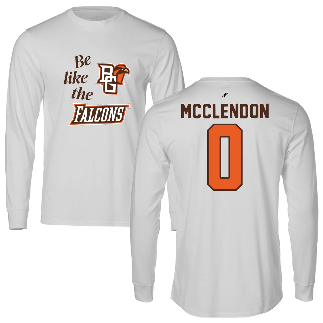 Bowling Green State University Football Light Gray Be Like Us Long Sleeve - #0 Darius McClendon