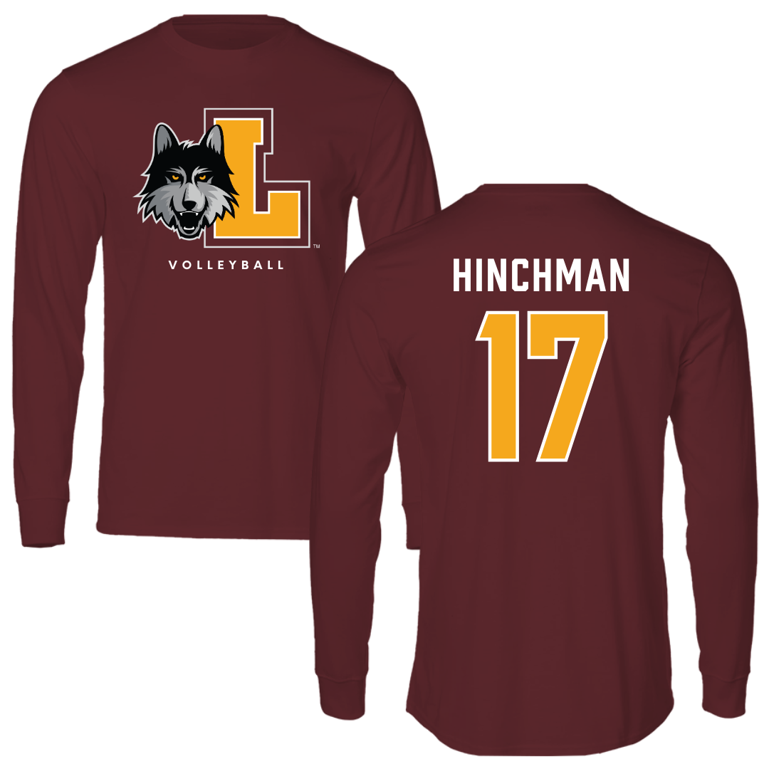 Loyola University-Chicago Volleyball Maroon Mascot Long Sleeve - #17 Grace Hinchman