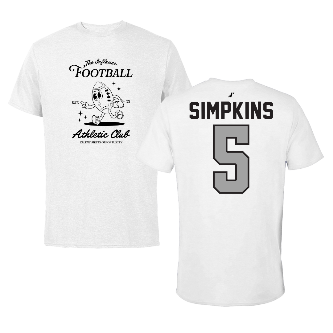 Football White Influxer Athletic Club Tee - #5 Ja'Vin Simpkins