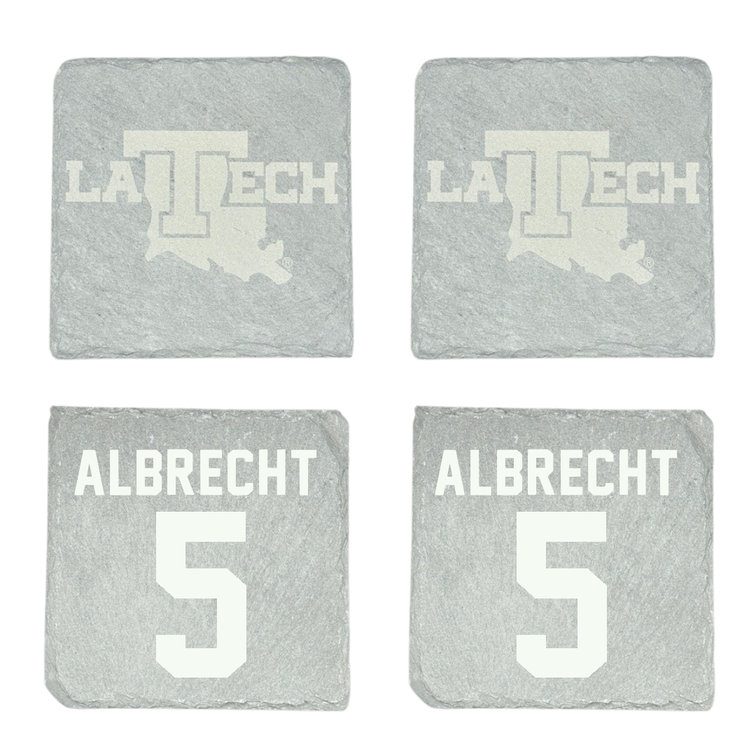 Louisiana Tech University Volleyball Stone Coaster (4 Pack)  - #5 Lauren Albrecht