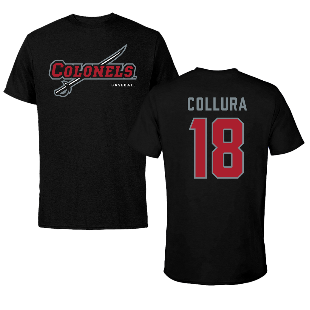 Nicholls State University Baseball Black Performance Tee - #18 Jaden Collura