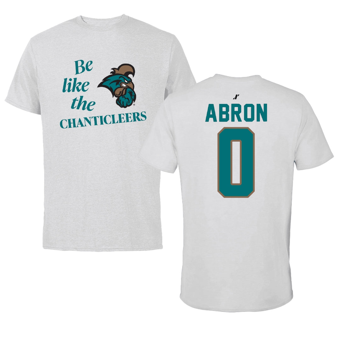 Coastal Carolina University Basketball Light Gray Be Like Us Performance Tee - #0 Tiara Abron