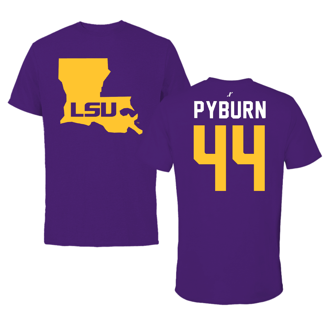 Louisiana State University Football Purple State Performance Tee - #44 Jack Pyburn
