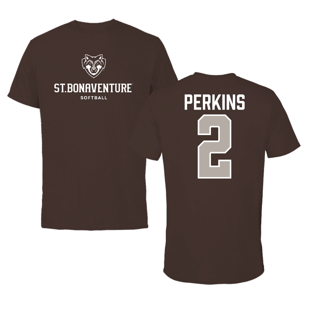 St. Bonaventure University Softball Brown Bonnies Tee - #2 Reanna Perkins