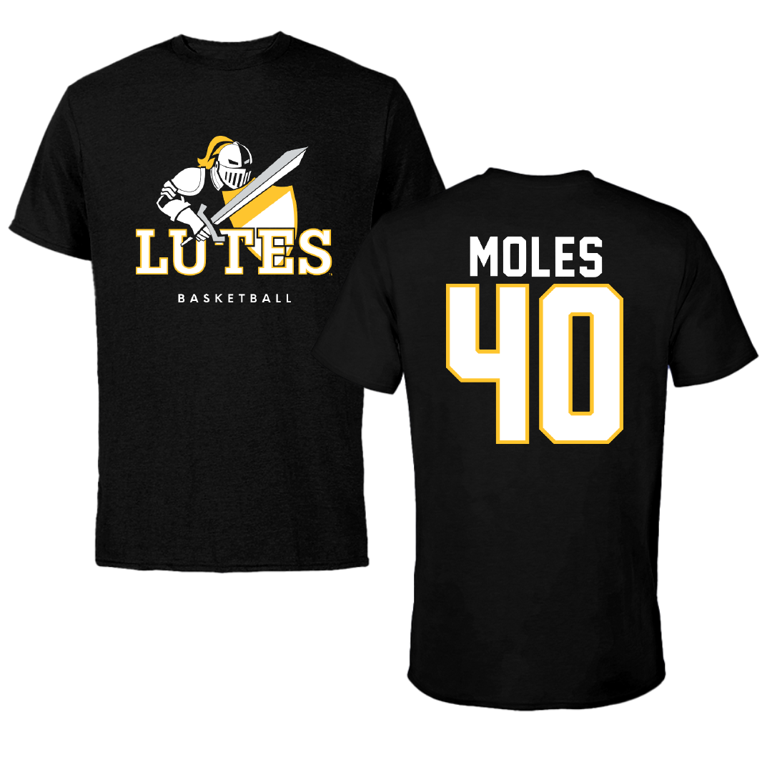 Pacific Lutheran University Basketball Black Performance Tee - #40 Madison Moles