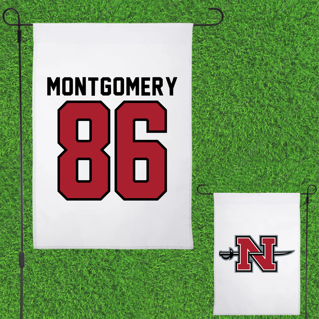 Nicholls State University Football White Garden Flag - #86 Ty Montgomery