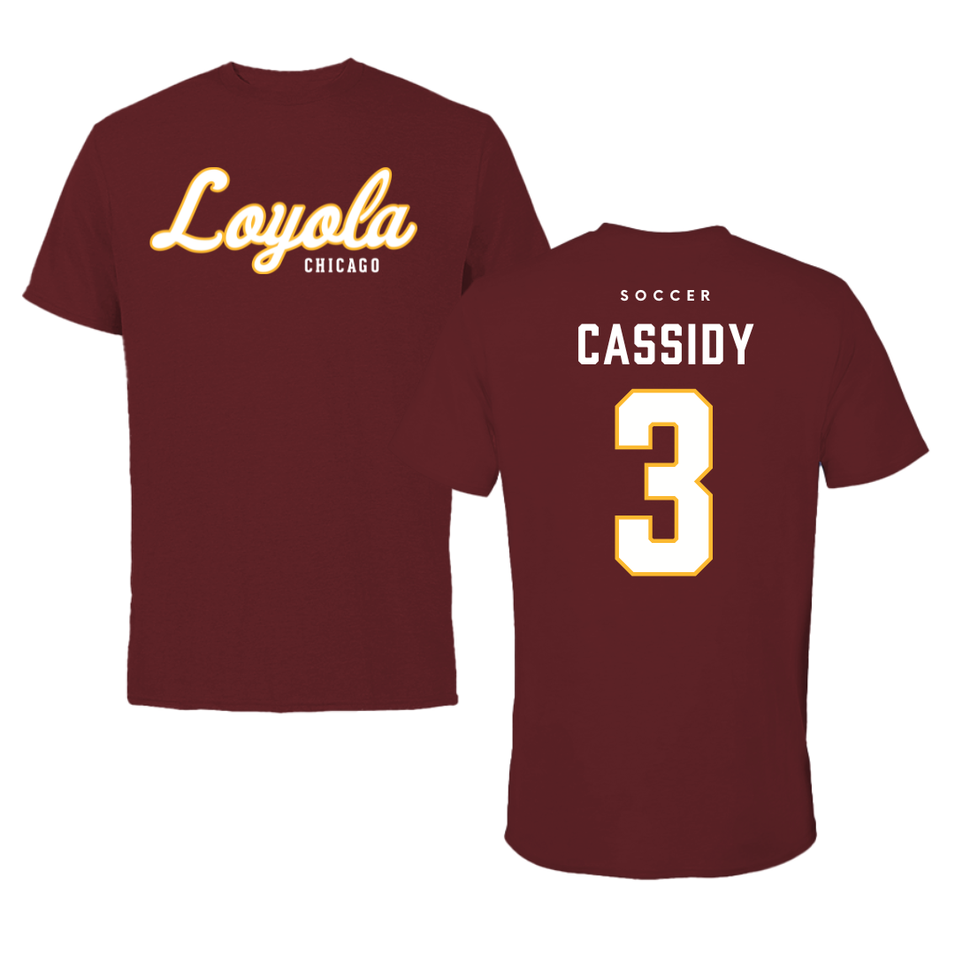 Loyola University-Chicago Soccer Maroon Loyola Tee - #3 Amanda Cassidy