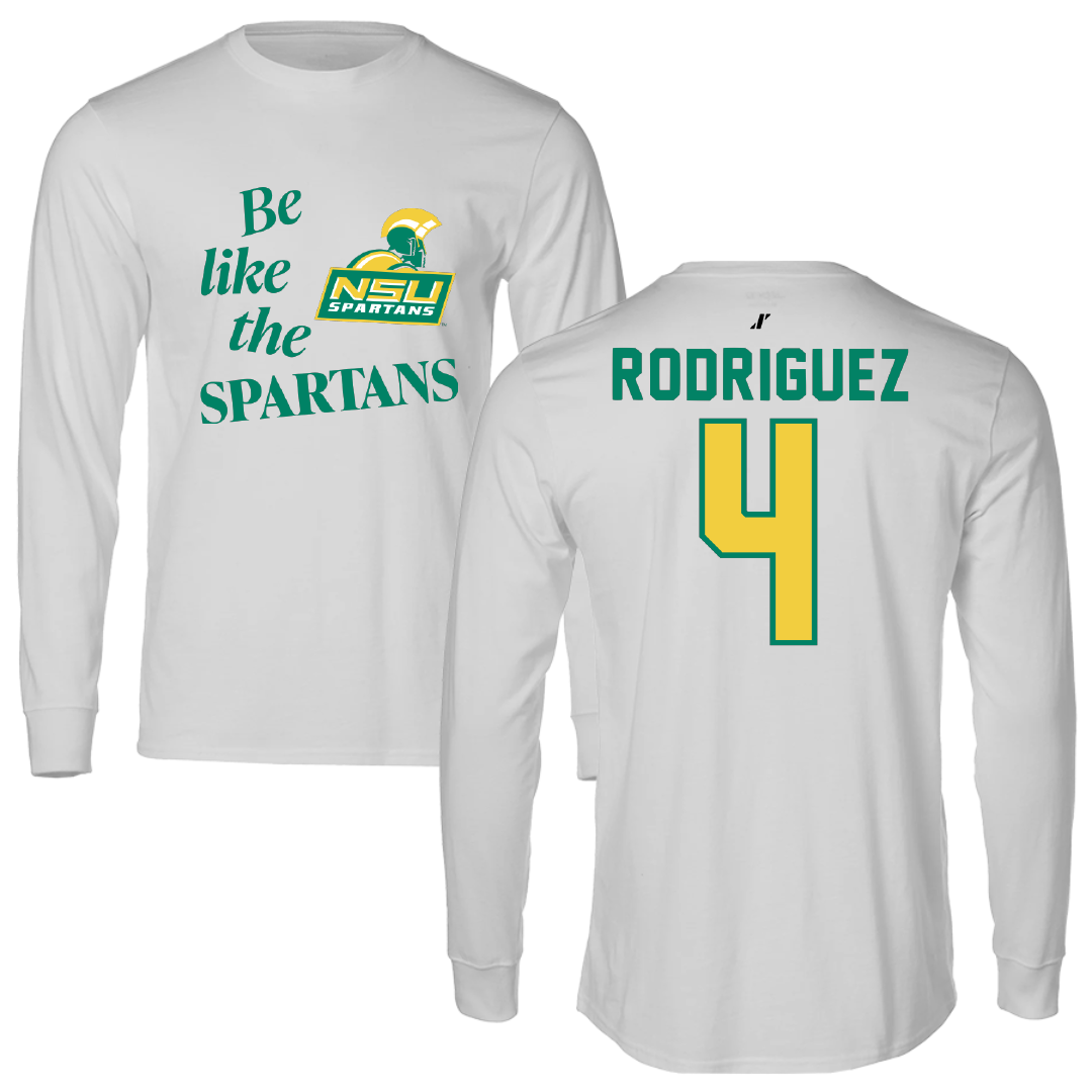 Norfolk State University Baseball Light Gray Be Like Us Long Sleeve - #4 Raphael Rodriguez