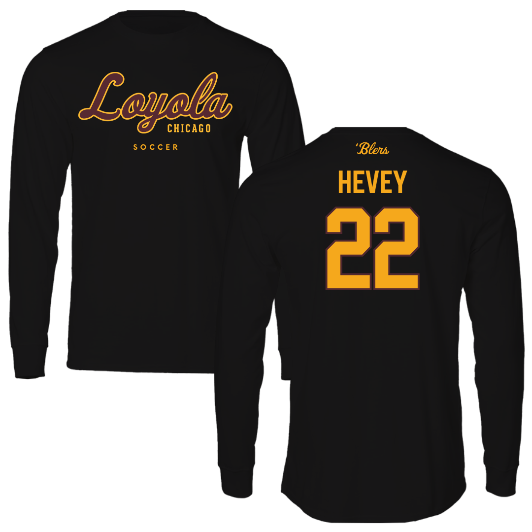 Loyola University-Chicago Soccer Black Long Sleeve - #22 Zoe Hevey