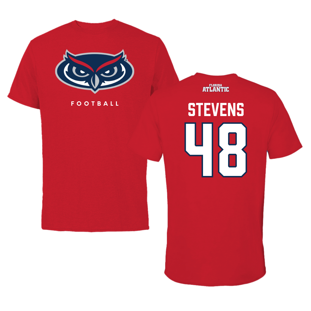 Florida Atlantic University Football Red Jersey Tee - #48 Dai'Sean Stevens