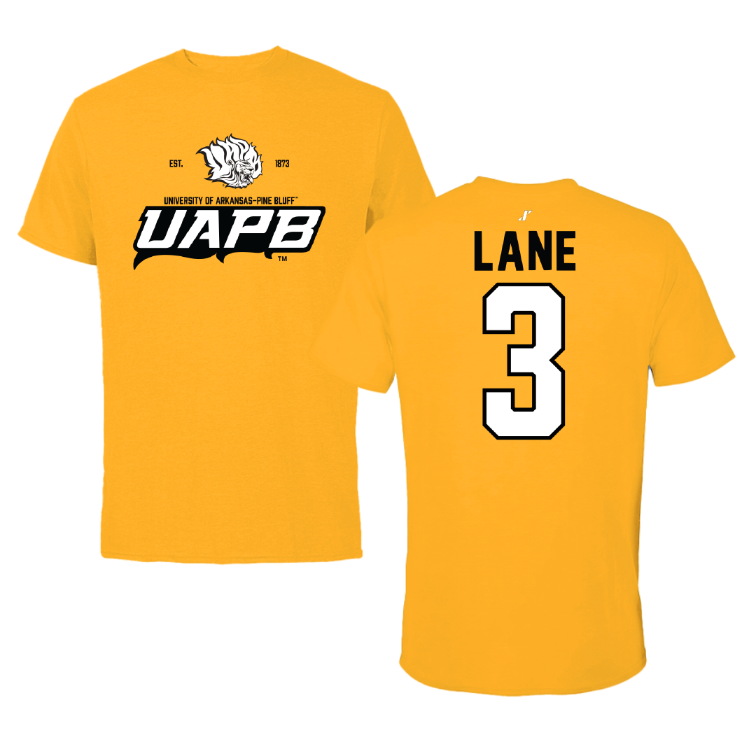 University of Arkansas-Pine Bluff Volleyball Gold General Tee - #3 Aleria Lane