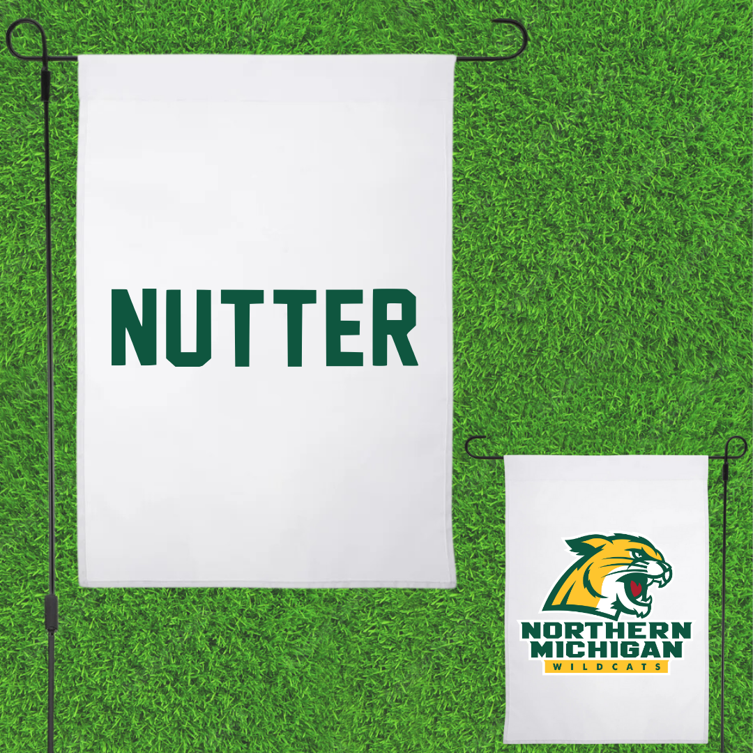 Northern Michigan University Greco-Roman Wrestling White Garden Flag - Aidan Nutter