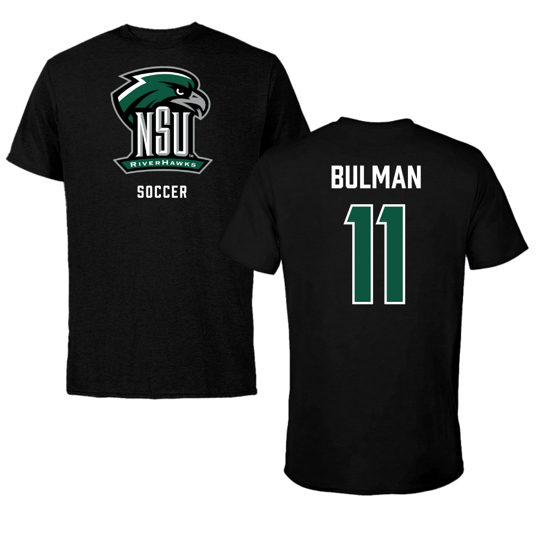 Northeastern State University Soccer Black NSU Performance Tee - #11 Braxton Bulman