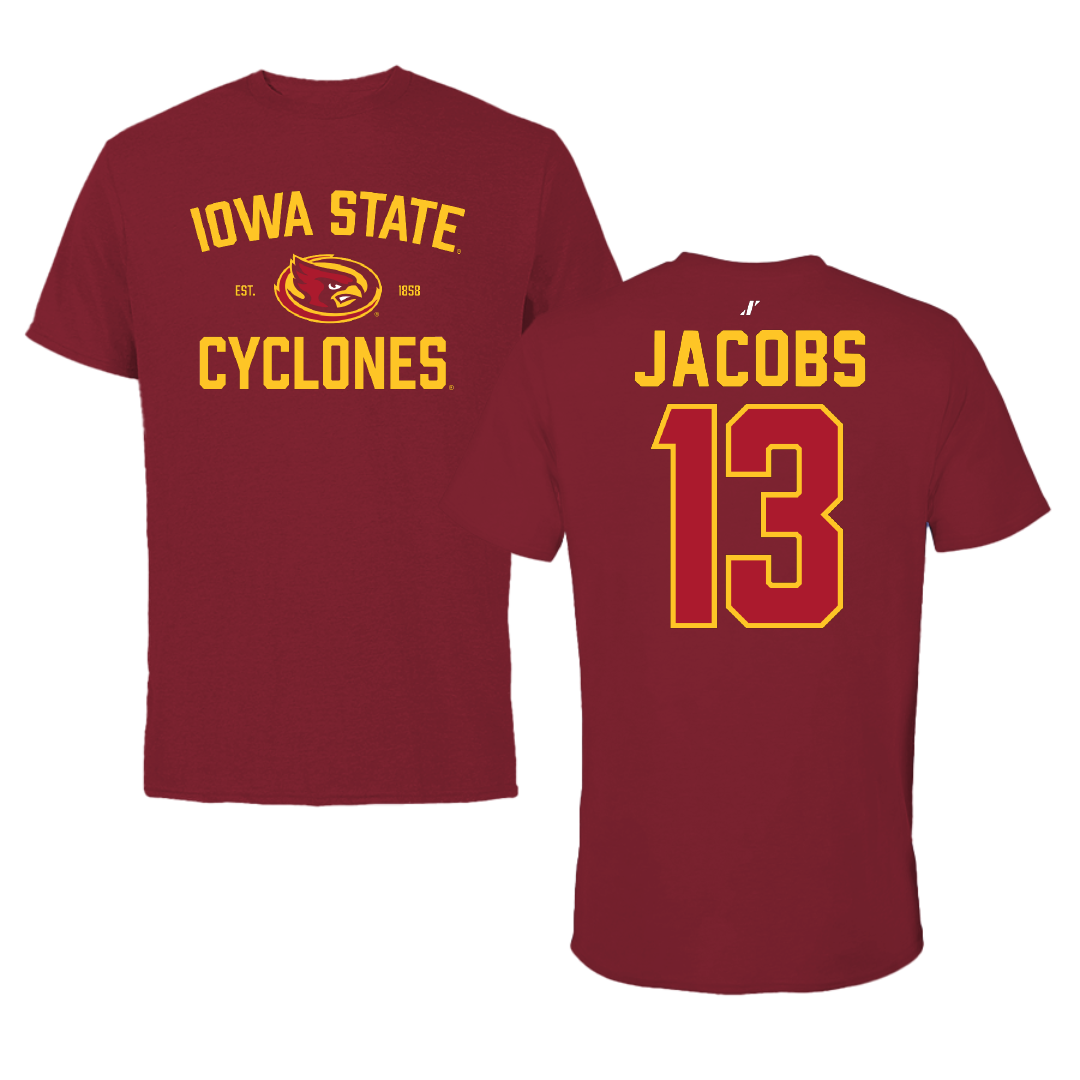 Iowa State University Soccer Cardinal General Tee - #13 Nicolasa Jacobs
