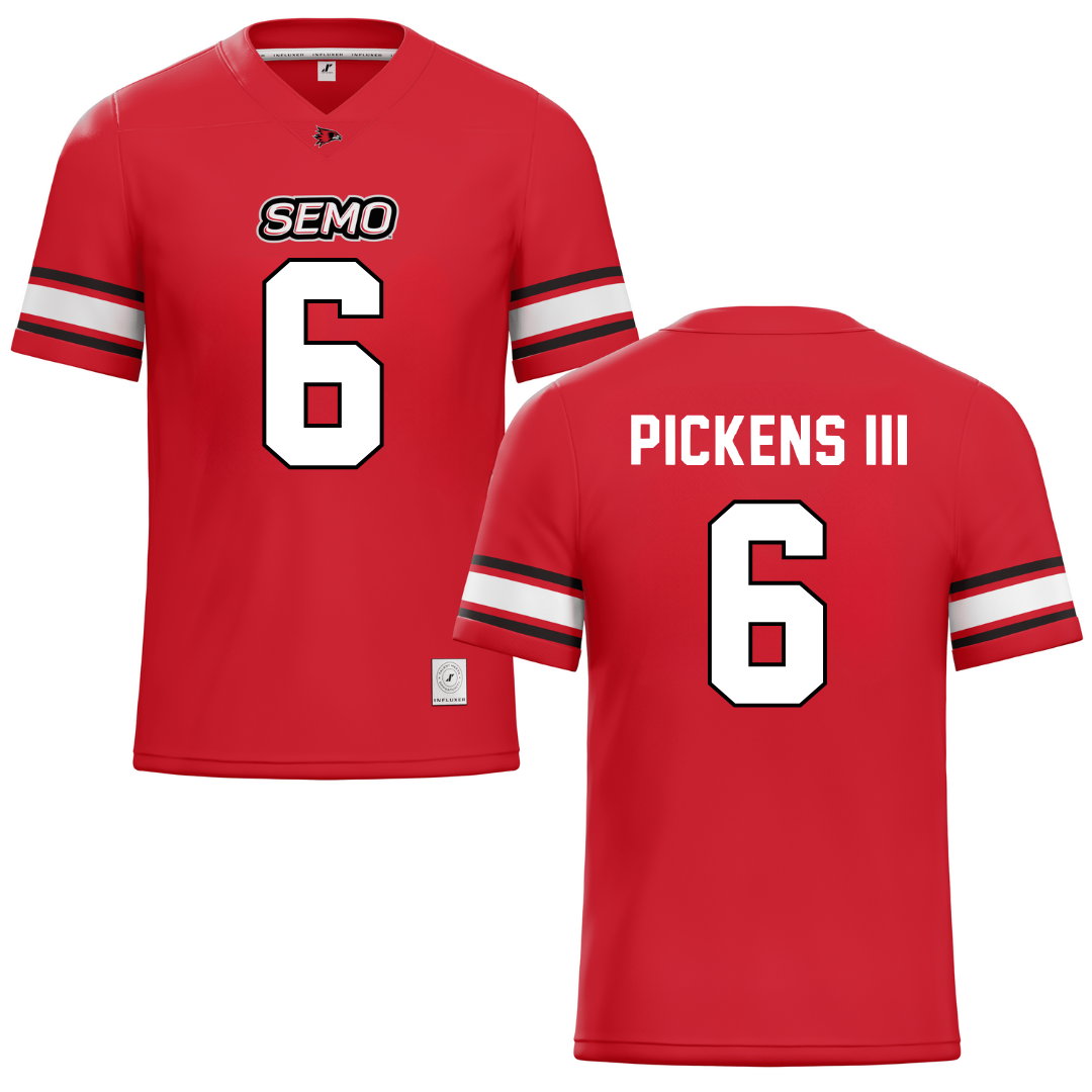 Southeast Missouri State University Red Football Jersey - #6 Henry Pickens III