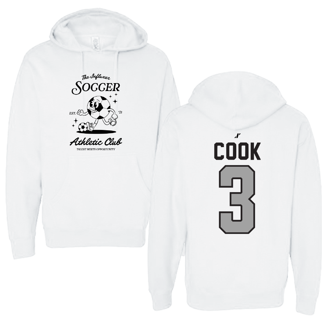 Soccer White Influxer Athletic Club Hoodie - #3 Lindsey Cook
