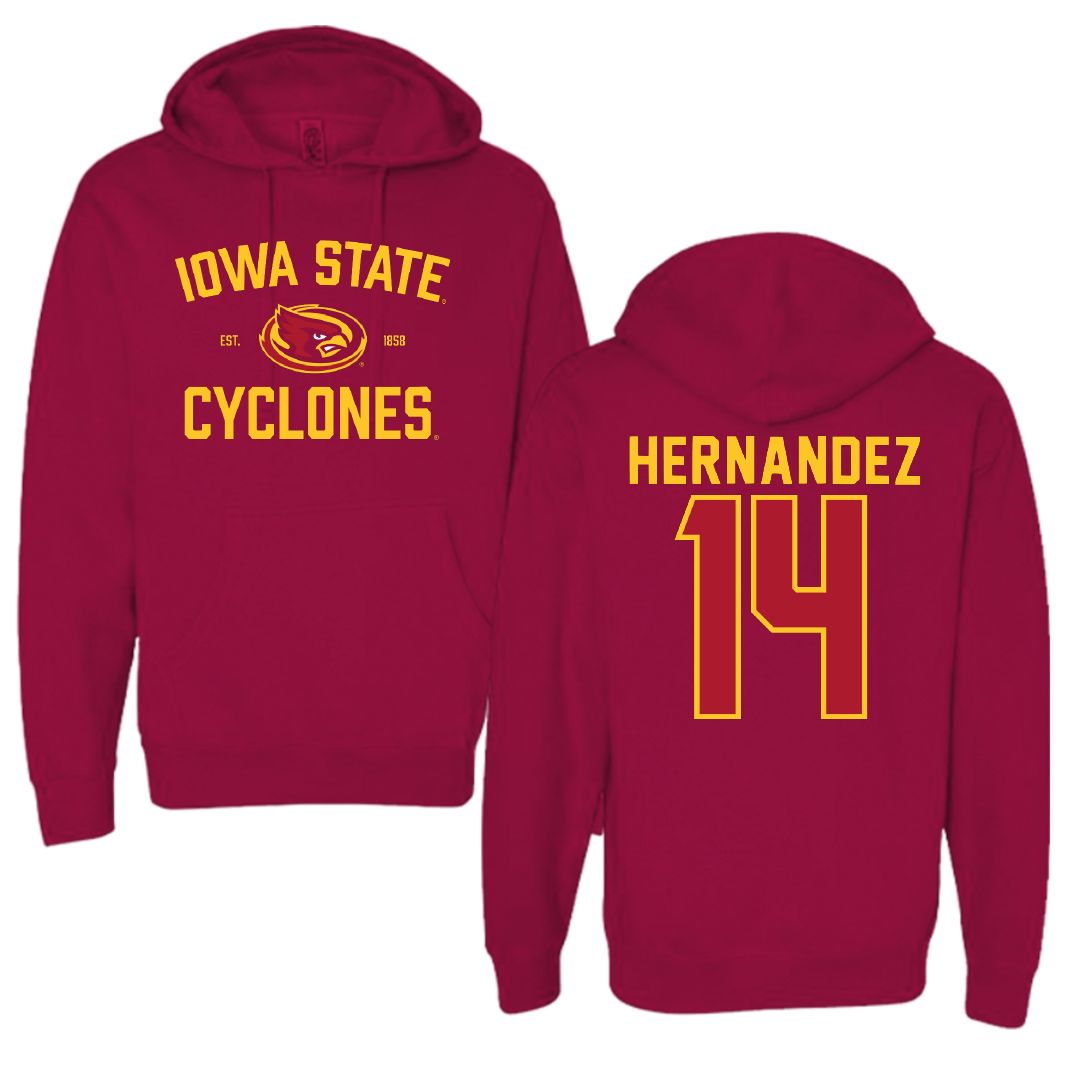 Iowa State University Soccer Cardinal General Hoodie - #14 Lauren Hernandez