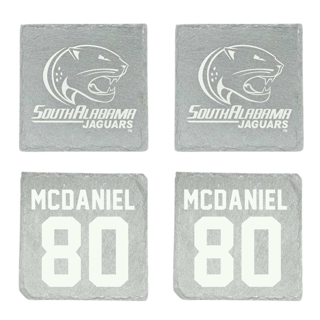University of South Alabama Football Stone Coaster (4 Pack)  - #80 Hollis McDaniel