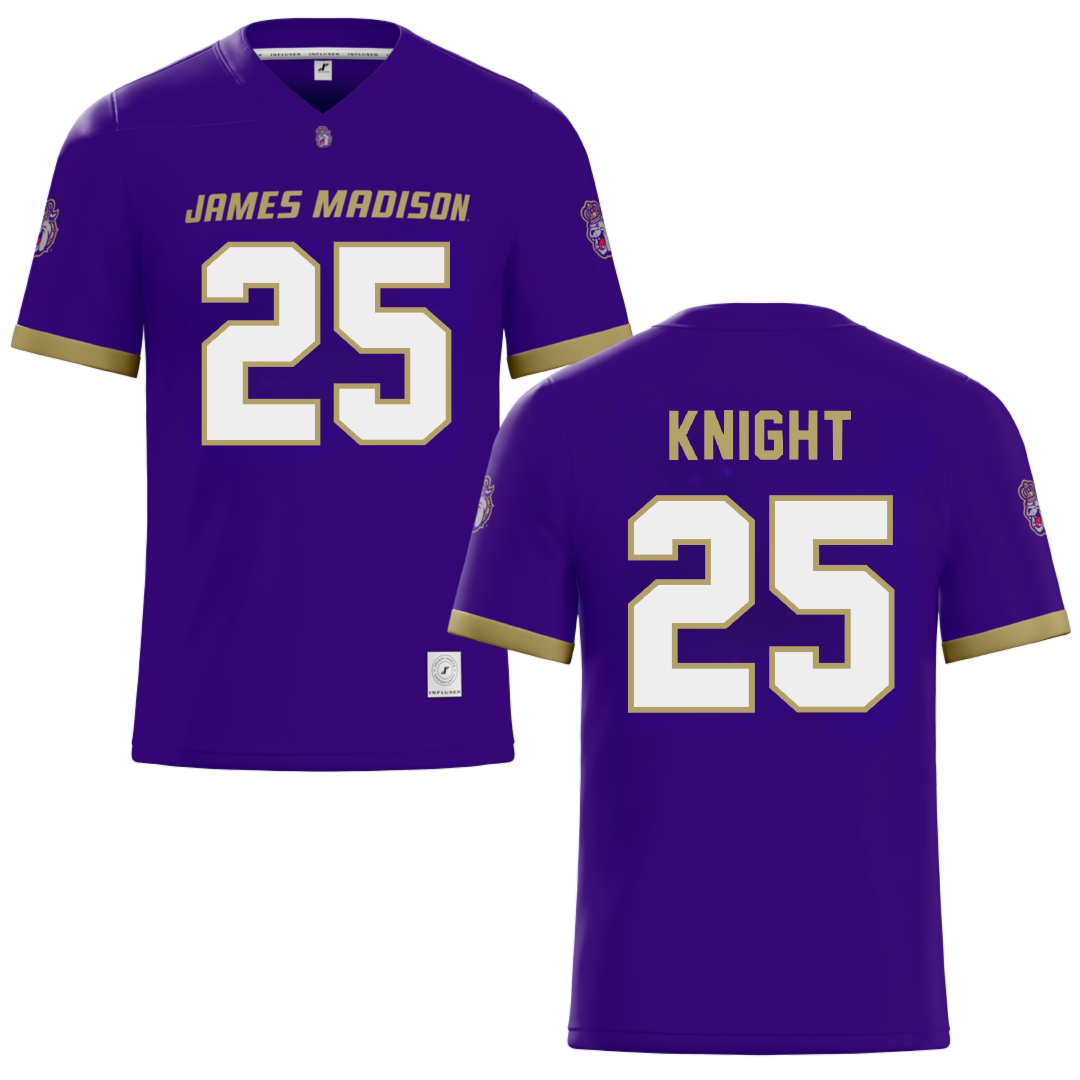 James Madison University Purple Football Jersey - #25 Wayne Knight