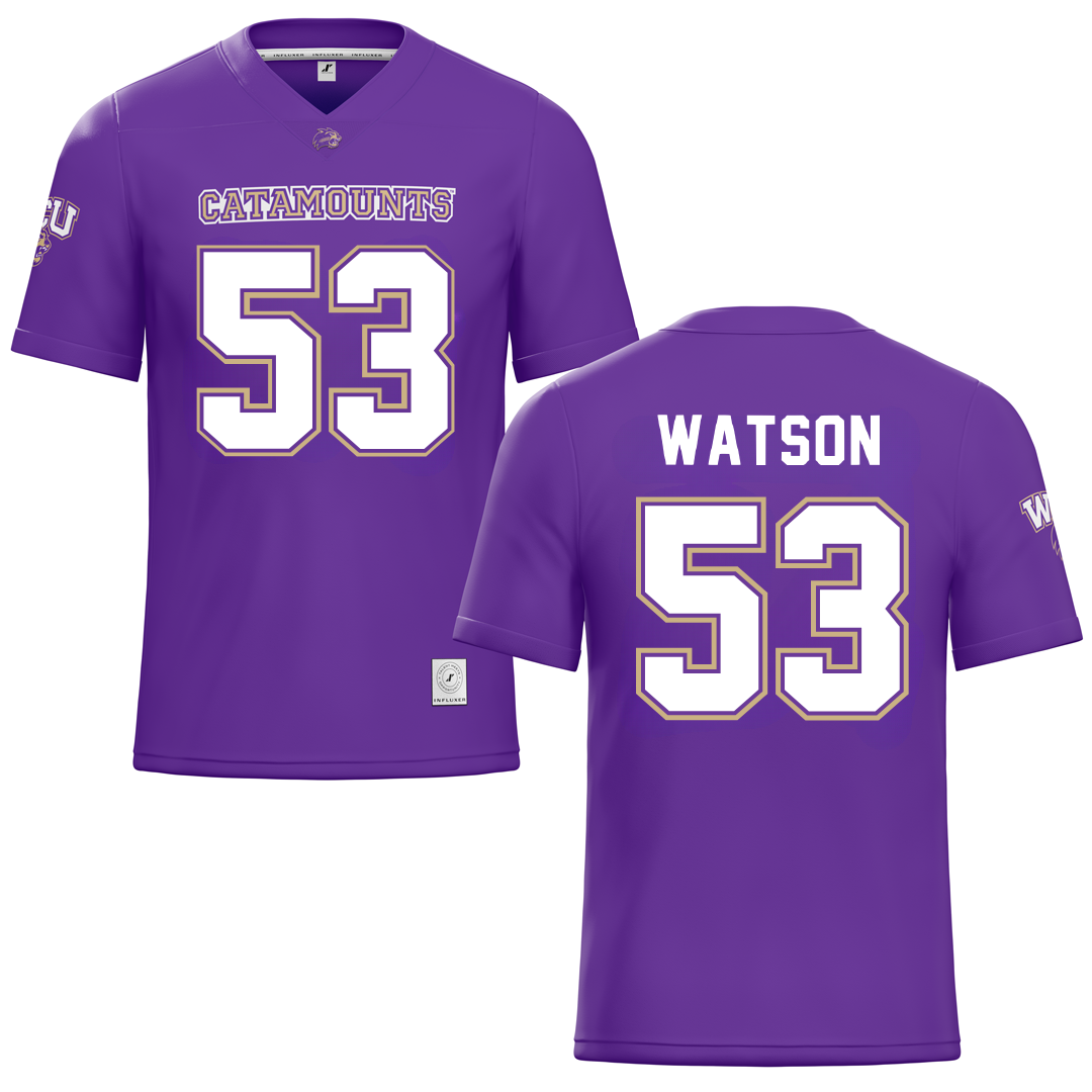 Western Carolina University Purple Football Jersey - #53 Zach Watson