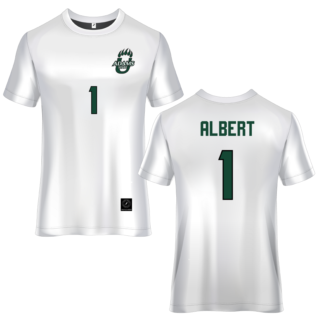 Adams State University White Soccer Jersey - #1 Lianna Albert