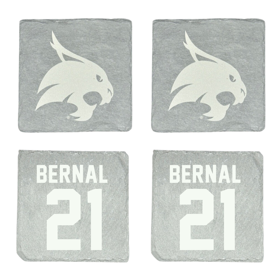 Texas State University Baseball Stone Coaster (4 Pack)  - #21 Chris Bernal