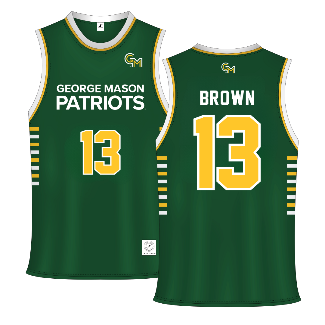 George Mason University Green Patriots Basketball Jersey - #13 Jada Brown