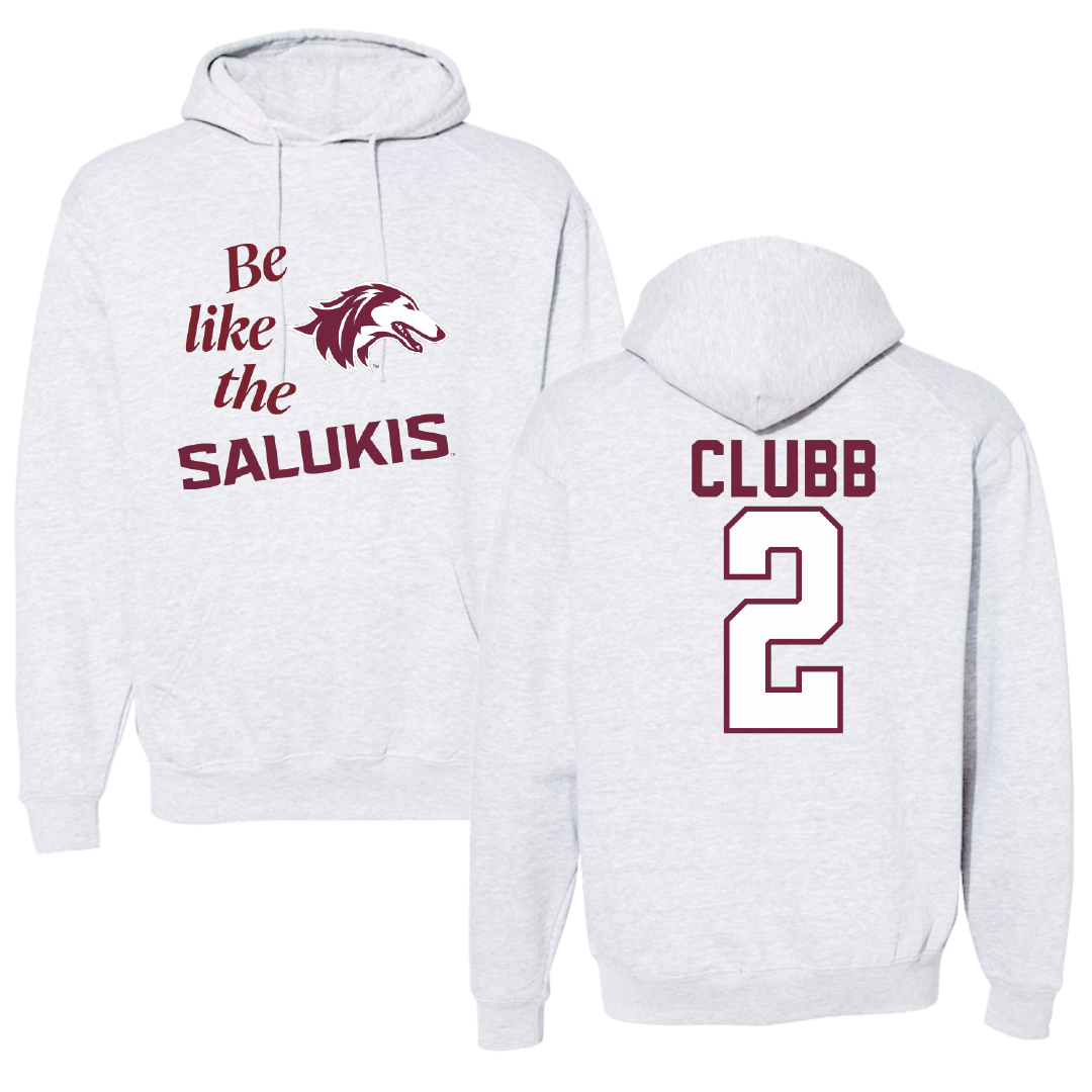 Southern Illinois University at Carbondale Basketball Light Gray Be Like Us Hoodie - #2 Paige Clubb