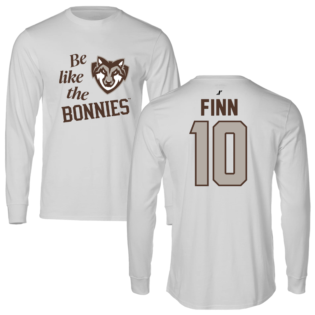 St. Bonaventure University Baseball Light Gray Be Like Us Performance Long Sleeve - #10 Bobby Finn