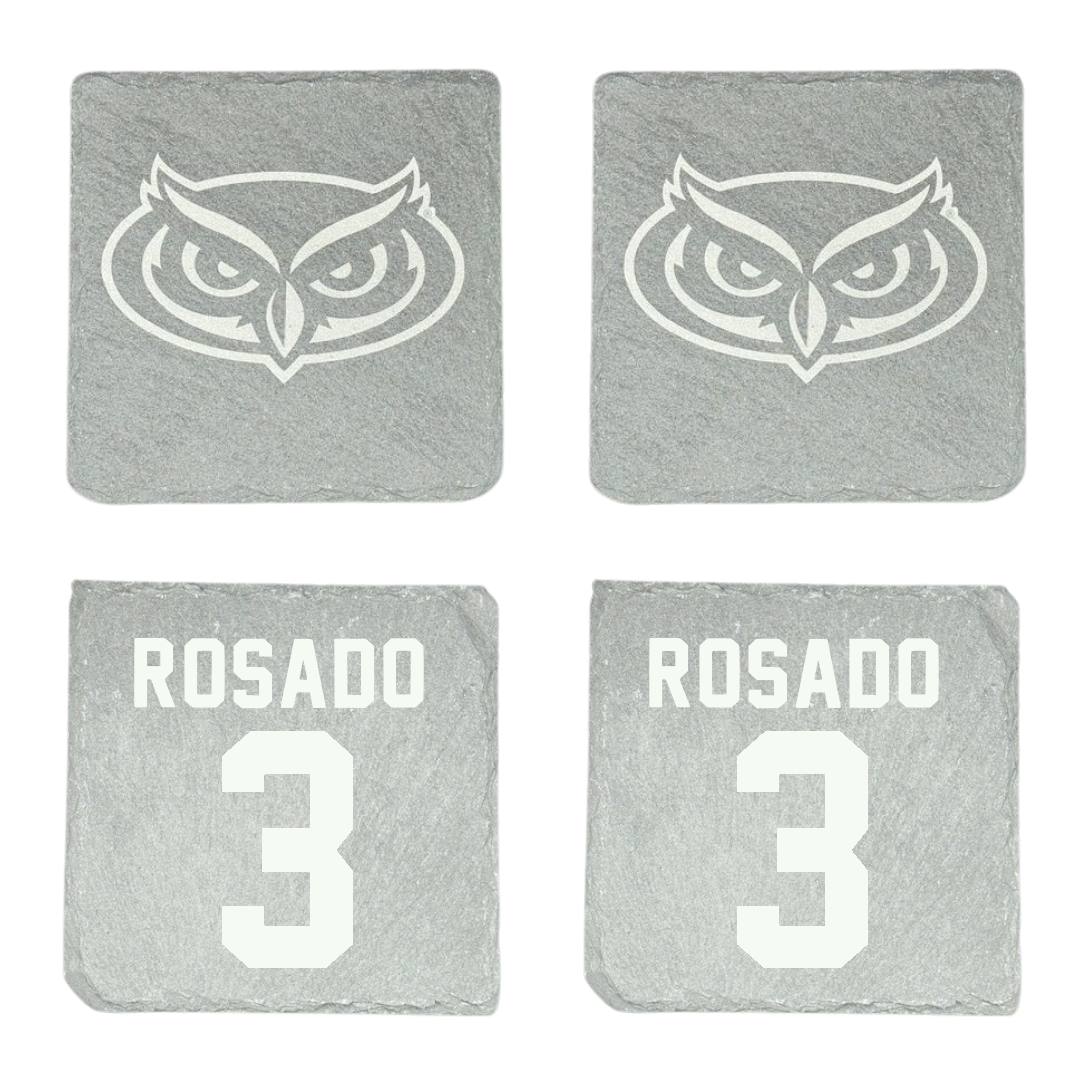 Florida Atlantic University Basketball Stone Coaster (4 Pack)  - #3 Giancarlo Rosado