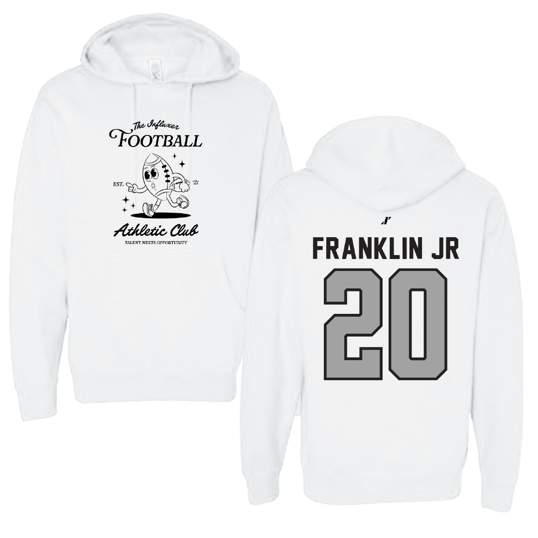 Football White Influxer Athletic Club Hoodie - #20 Travis Franklin Jr